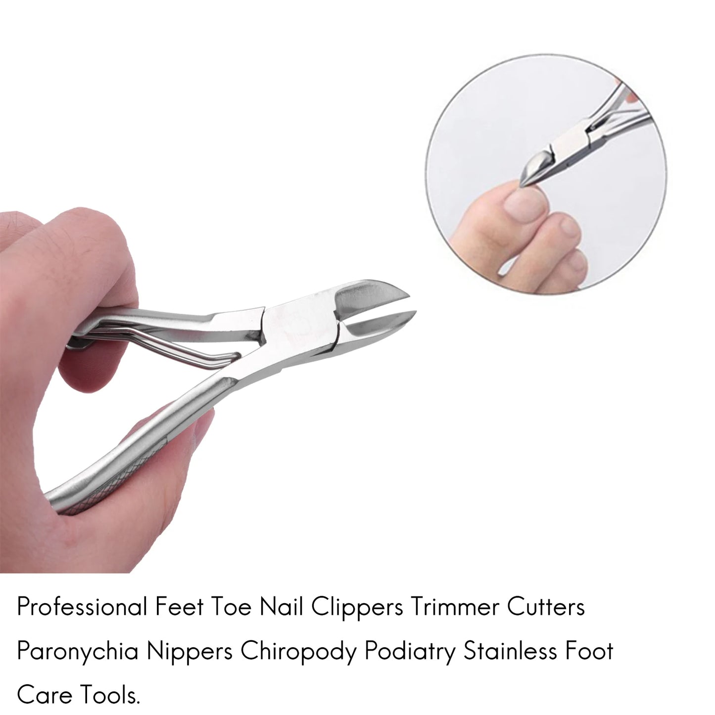 Professional Feet Toe Nail Clippers Trimmer Cutters Paronychia Nippers Podiatry Stainless Foot Care Tools