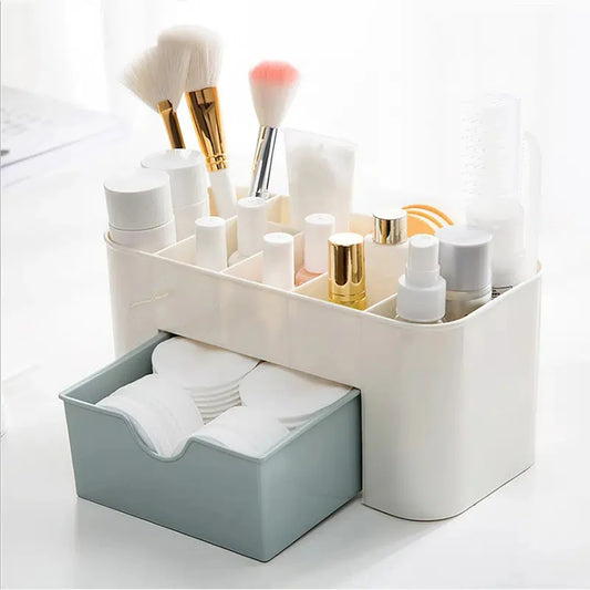 Jewelry and Cosmetics Storage Box, Drawer Style Plastic Office Desktop, Dressing Table, Lipstick Sorting Shelf